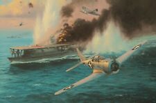 Midway, the Attack on the Soryu by Anthony Saunders signed by Pacific veterans picture