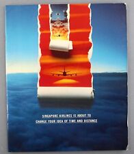 SINGAPORE AIRLINES BOEING 747-400 MEGATOP AIRLINE BROCHURE CUTAWAY SEAT MAP picture