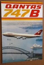 1970s QANTAS AIRLINES BOEING B747-200B OFFICIAL LARGE SIZE ADVERTISEMENT LEAFLET picture