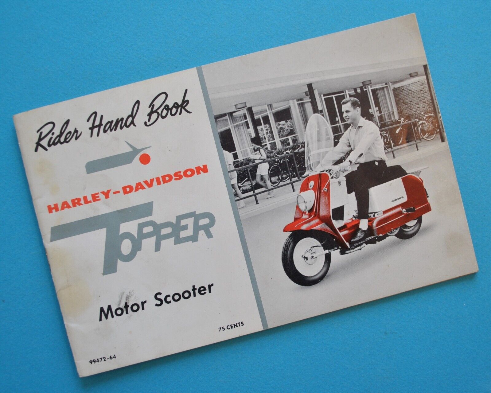 Original 1962 - 1965 Harley Riders Hand Book Owners Manual AH AU Topper Scooter