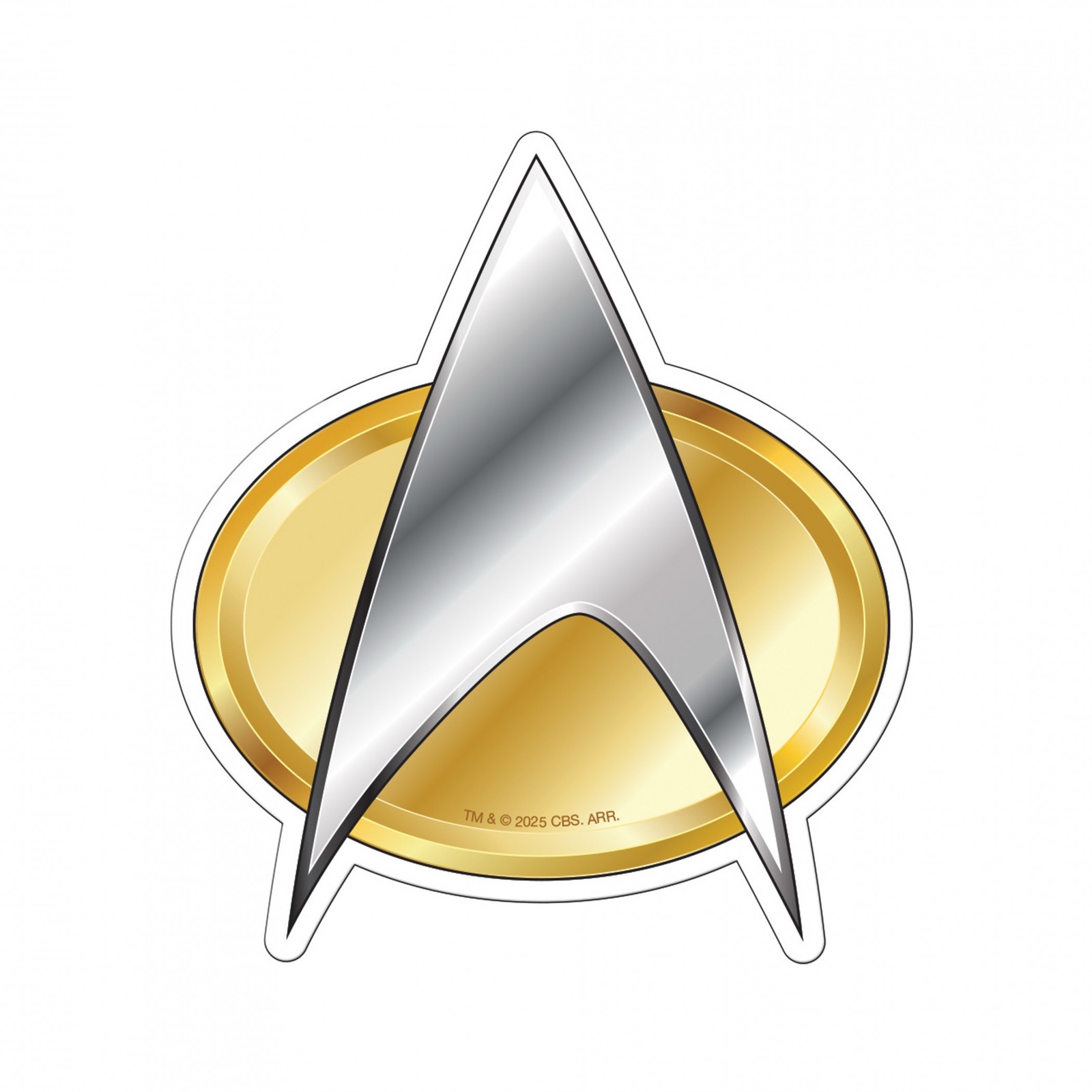 Star Trek Next Generation Com Badge Sticker Multi-Color
