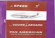 Pan American Airways late 50s Boeing 707 intro era leaflet 4