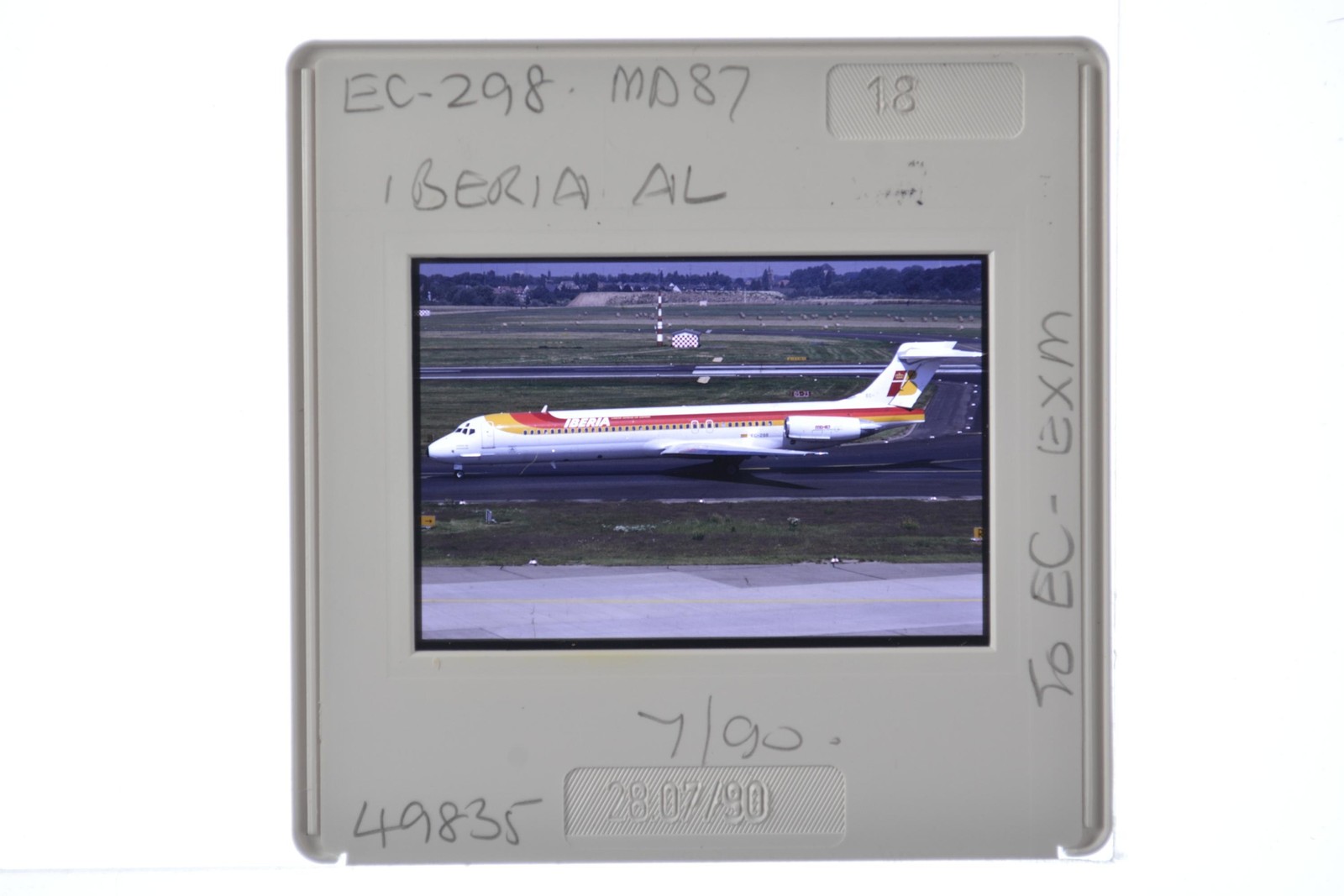 Mcdonnell Douglas MD-87 Iberia EC-298 1990 Photo 35mm Slide