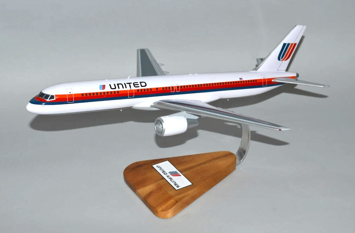 United Airlines Boeing 757-200 Saul Bass Desk Display Model 1/100 SC Airplane