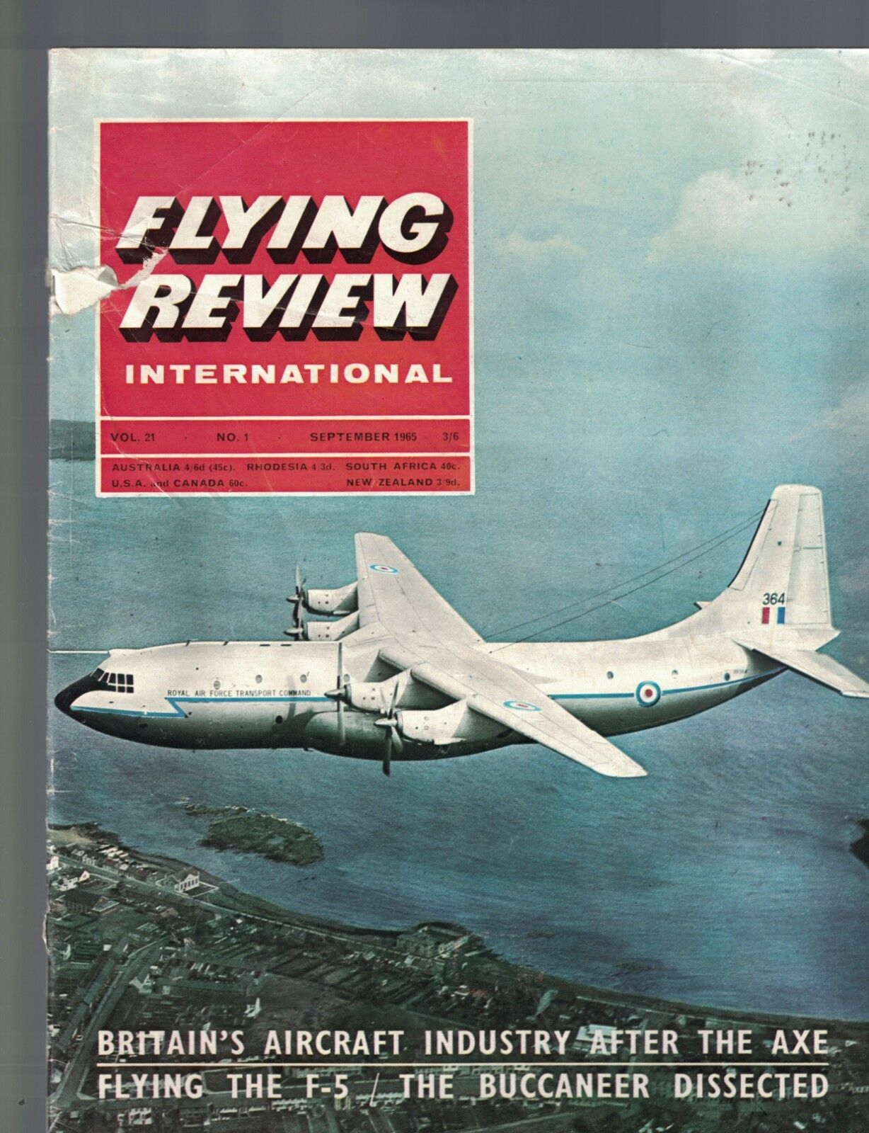 Flying Review International Magazine September 1965 F-5 Buccaneer
