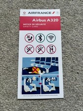 AIR FRANCE AIRBUS A320 SAFETY CARD 02/2019 picture