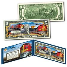 SUPER CHIEF Train of the Stars Santa Fe Railroad Genuine Legal Tender $2 US Bill picture