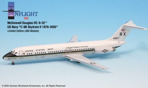 Inflight IF932006 US Navy Douglas C-9B Skytrain RX-4607 Diecast 1/200 Jet Model