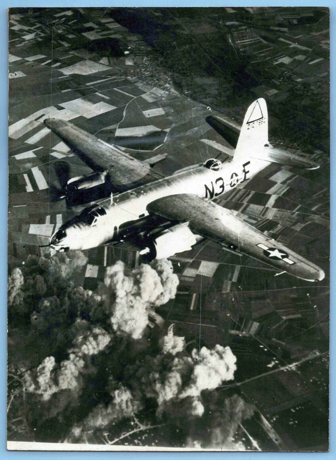 MARTIN B-26 MARAUDER 9TH USAF BEAUVAIS FRANCE ORIGINAL 1944 WW2 PRESS PHOTO
