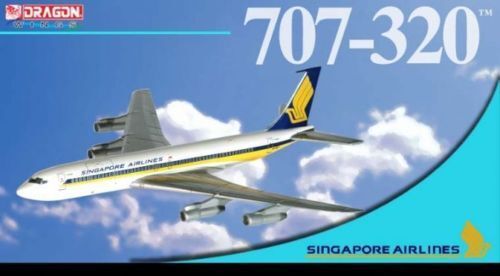 DRAGON 55809 SINGAPORE AIRLINES 707-320 1/400 DIECAST MODEL PLANE NEW
