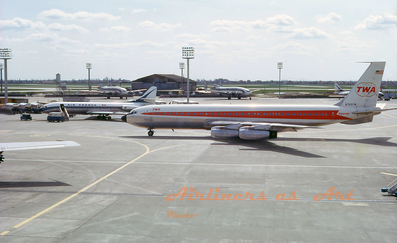 TWA Boeing 707-331 N763TW at ORY in May 1963 8