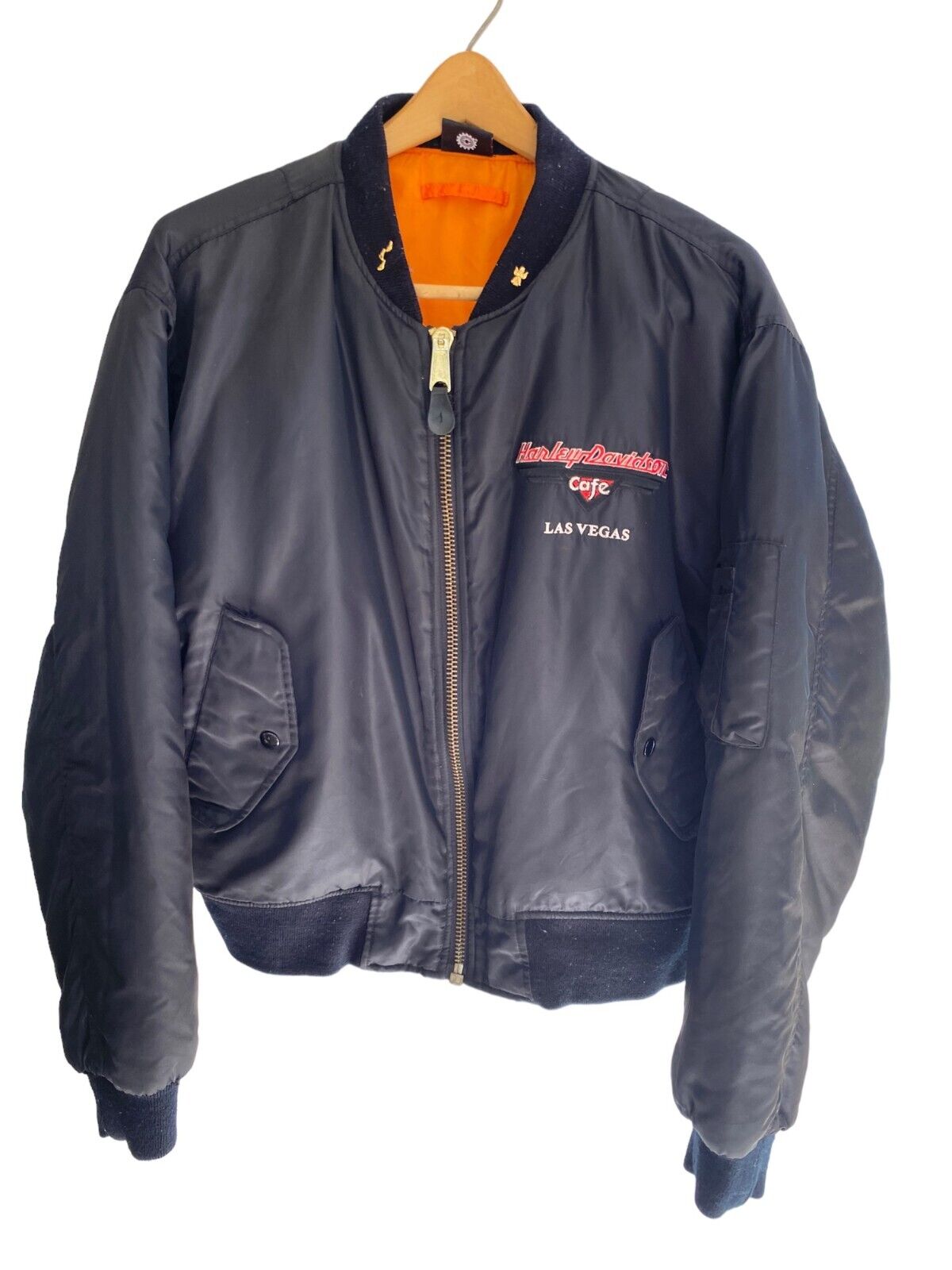 Harley Davidson Cafe Las Vegas Unisex Bomber Jacket Size XL
