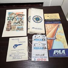 PAN AMERICAN WORLD AIRWAYS 1952 AM PAA ROUTE MAP, Menu, Clipper Trip Itinerary picture