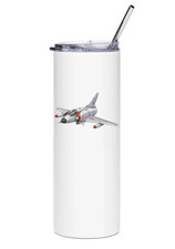 Dassault Mirage III Stainless Steel Water Tumbler with straw - 20oz. picture