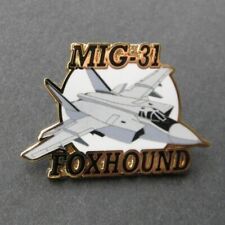 FOXHOUND MIG-31 RUSIAN AIRCRAFT LAPEL PIN BADGE 1.4 INCHES picture