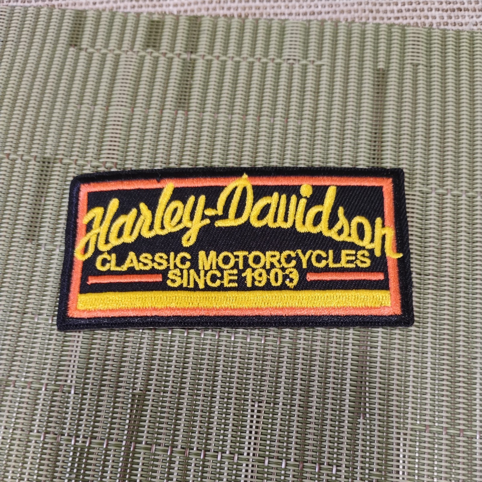3” Embroidered Harley Davidson Iron On Patch 3” Embroidered Harley Davidson Iron On Patch