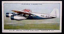 KLM  Fokker  F. XX  Silver Gull Airliner   Vintage 1930's Card  PC18M picture
