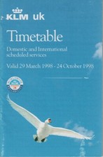 KLM uk timetable 1998/03/29 picture