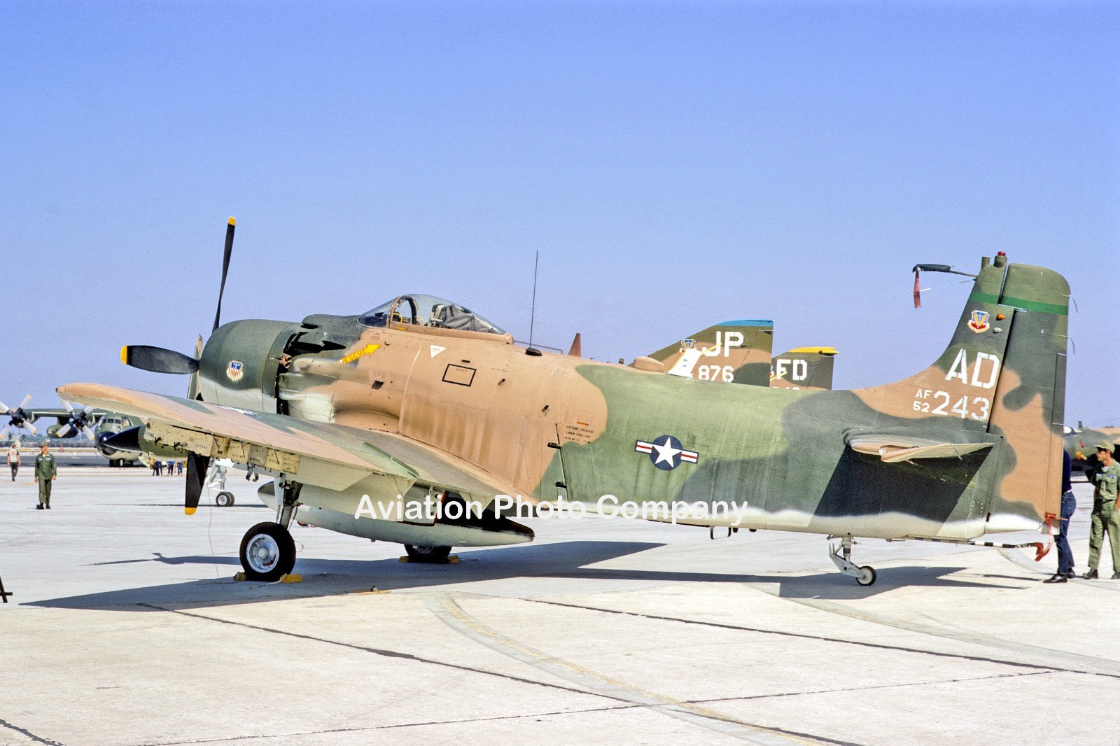 US Air Force 1 SOW Douglas A-1H Skyraider 135243 (1972) Photograph US Air Force 1 SOW Douglas A-1H Skyraider 135243 (1972) Photograph