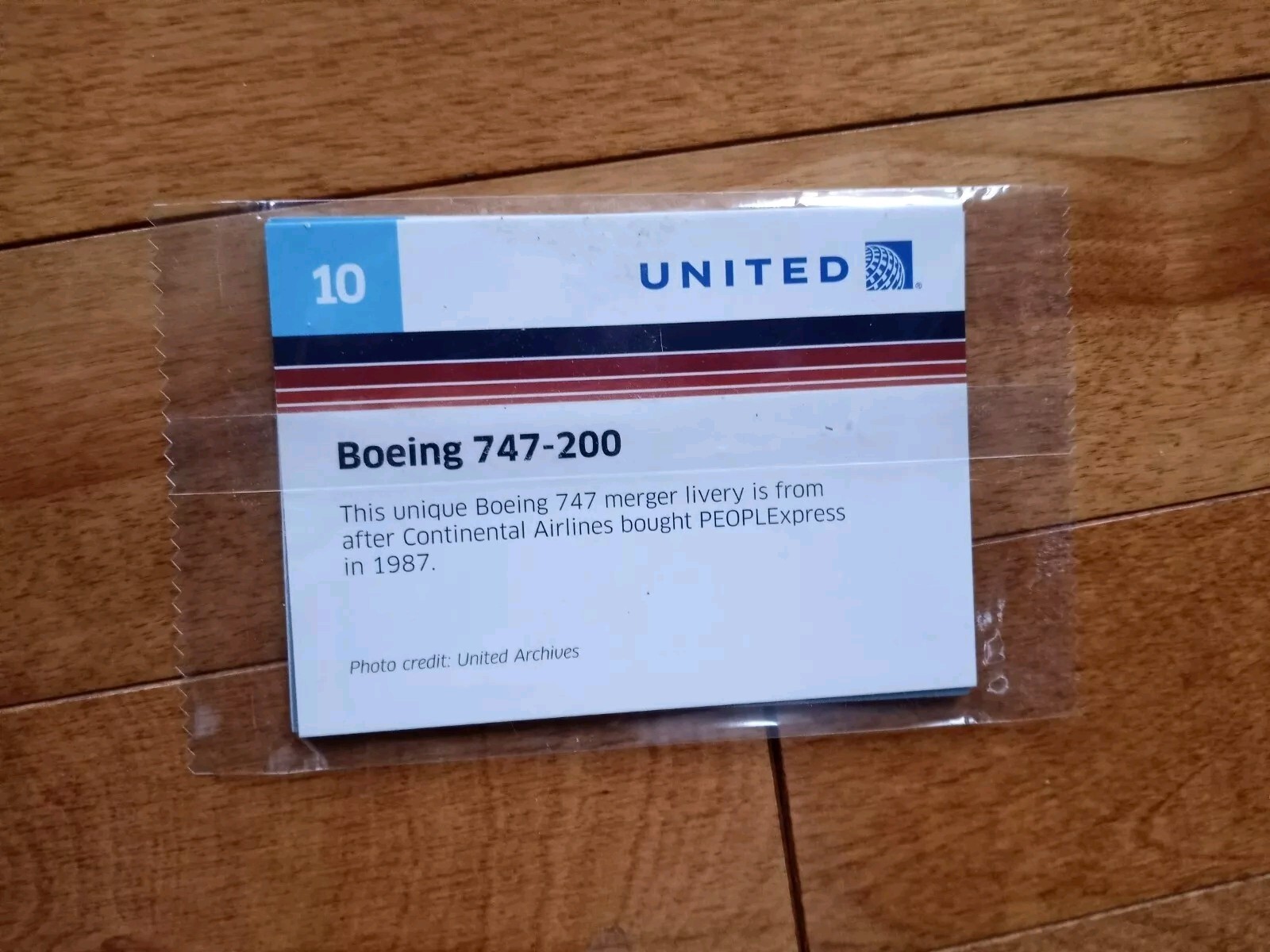 United Airlines Celebrating The Boeing 747-200 Sealed Collectors Cards #10 United Airlines Celebrating The Boeing 747-200 Sealed Collectors Cards #10