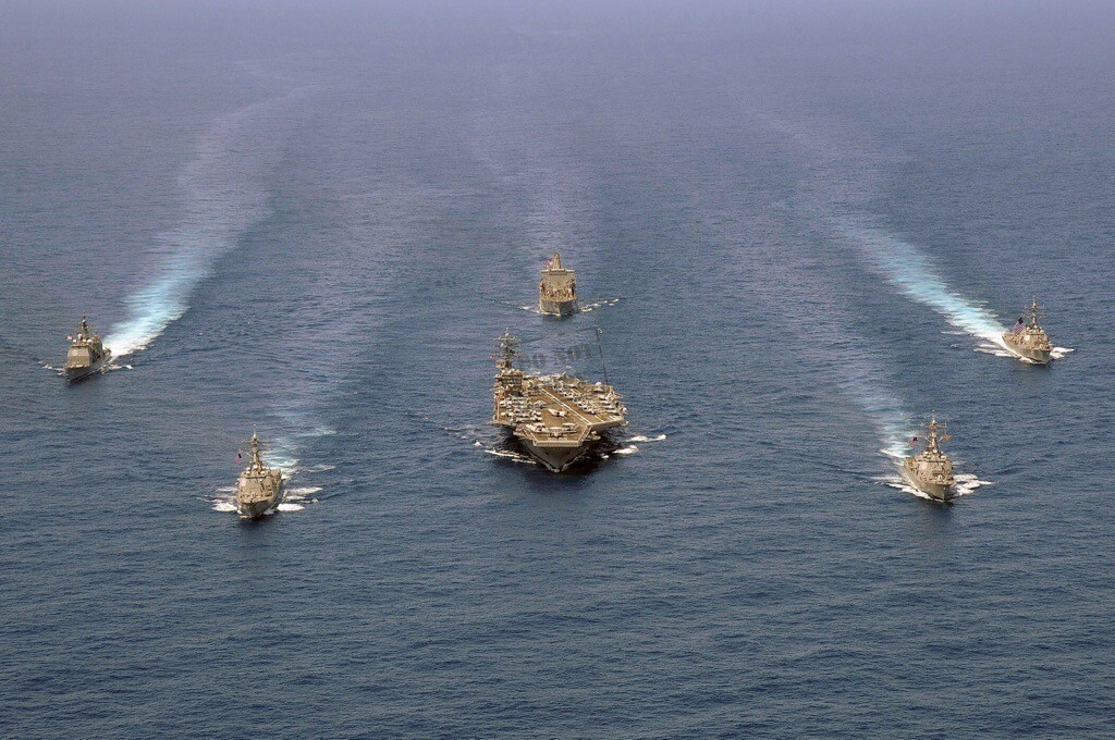 US NAVY USN Carrier Strike Group 8 12X18 AC2 PHOTOGRAPH
