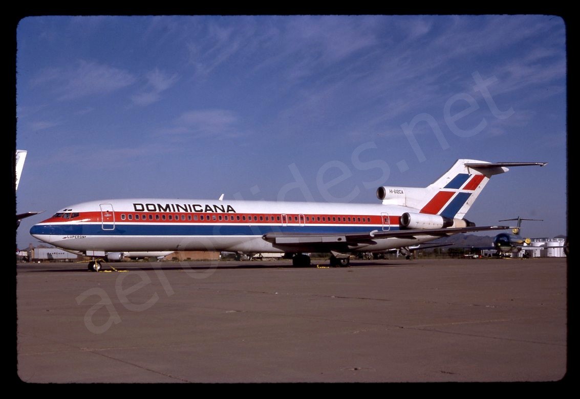 Dominican Boeing 727-200 HI-612CA Oct 92 Kodachrome Slide/Dia D2