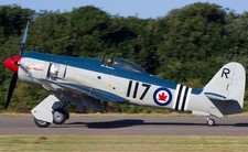 Hawker FB-11 Sea Fury Fighter Bomber Desktop Wood Airplane New Model Small 1/48 picture
