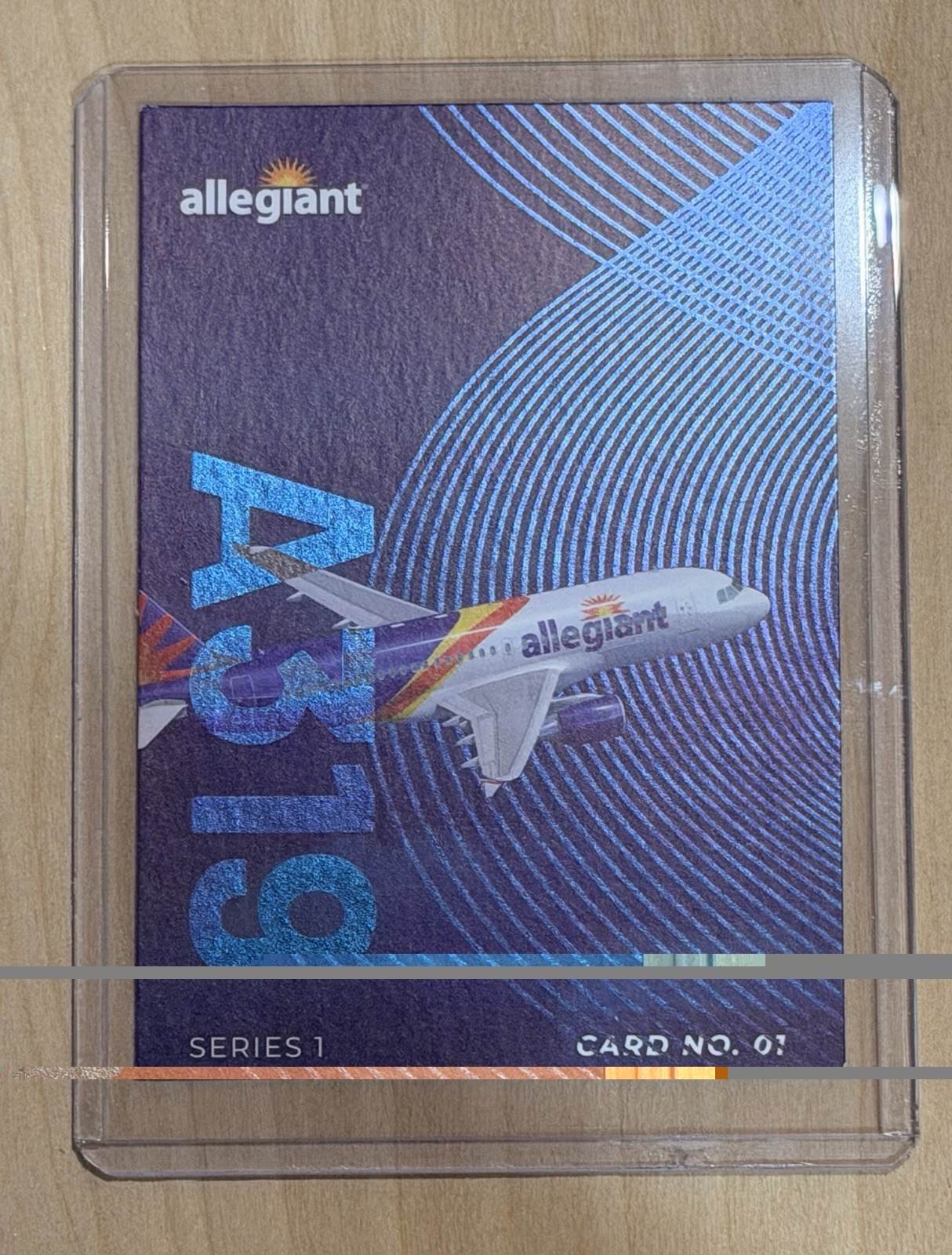 Official Allegiant A319 Airlines Trading Card Airbus Card #01