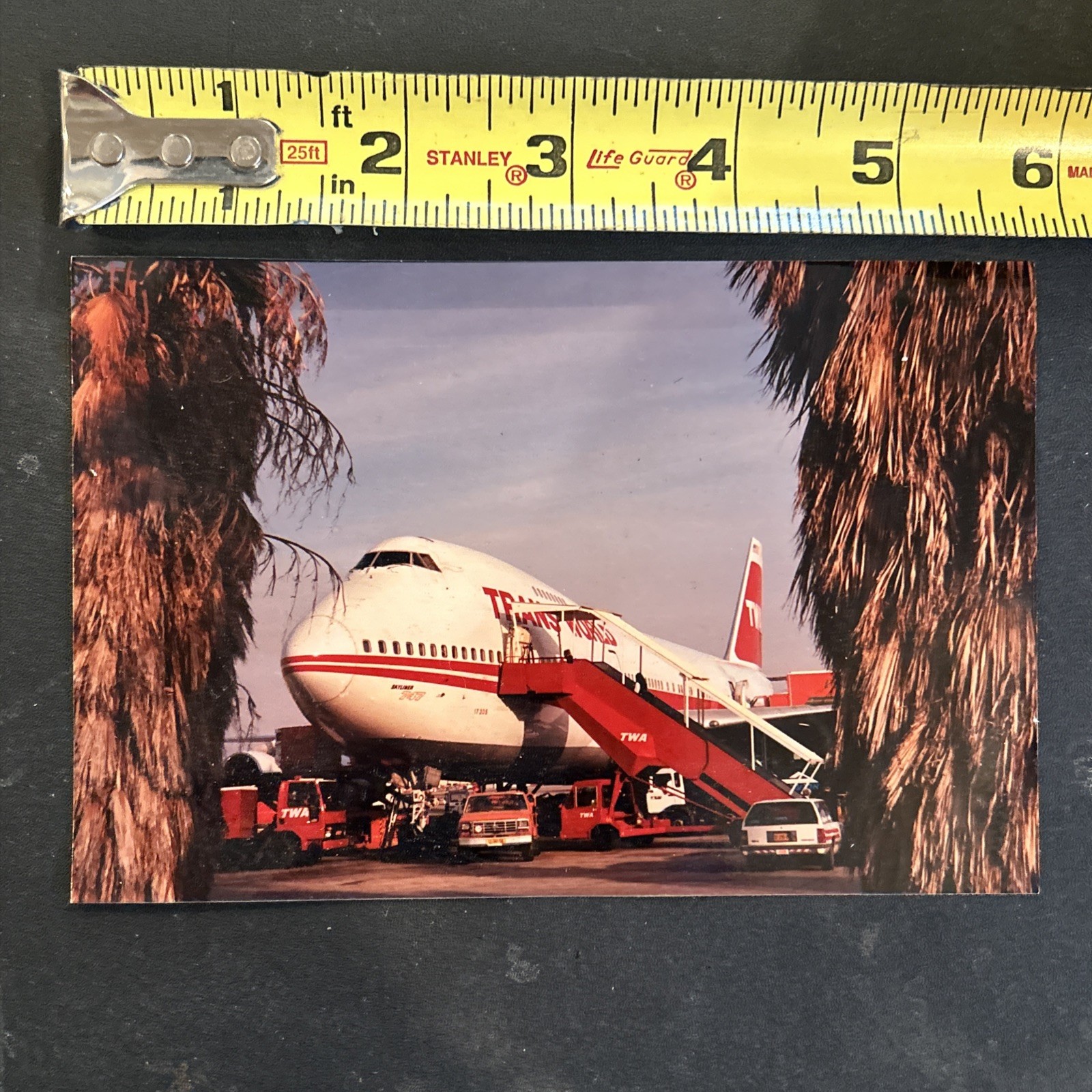 TWA B-747-200 #1121-13 Tel Aviv Israel Tom Brown Picture Photograph TWA B-747-200 #1121-13 Tel Aviv Israel Tom Brown Picture Photograph
