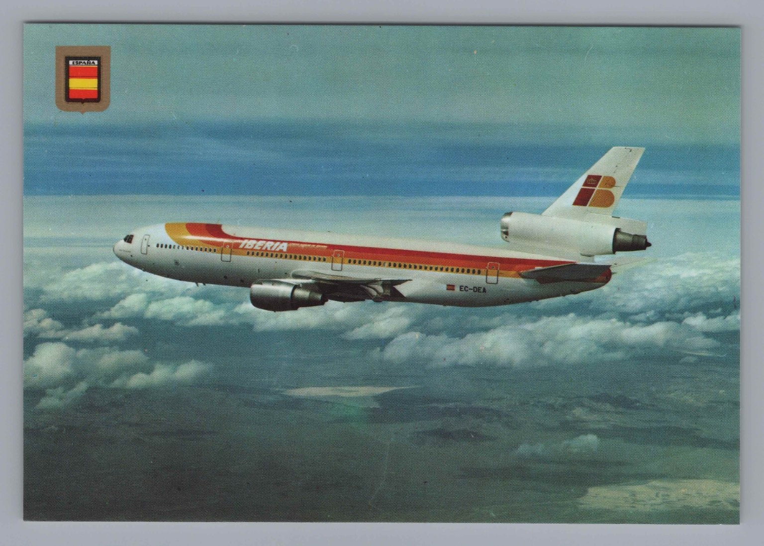 Iberia Douglas DC-10 Postcard EC-DEA Aircraft Postcard Airline Airplane Aviation