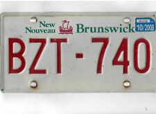 NEW BRUNSWICK passenger 2008 license plate 