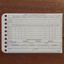 Model A Ford Antique Inspection Service Record Blank 1920s 1930s VR 600 Dealer picture