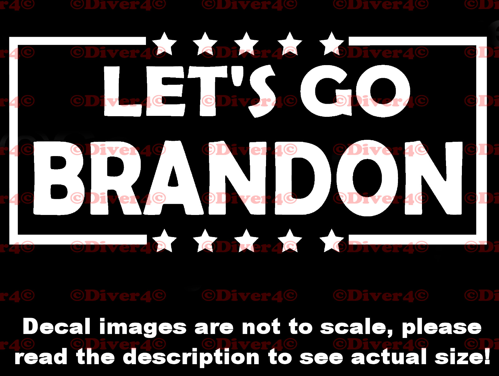 Let's Go Brandon Anti Biden Car Van Truck Decal Bumper Sticker Made in the USA 