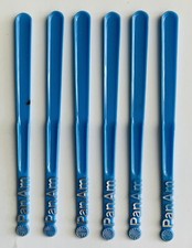 Pan Am Airlines Swizzle Sticks - Blue Globe / Oar Style - Set of 6 picture