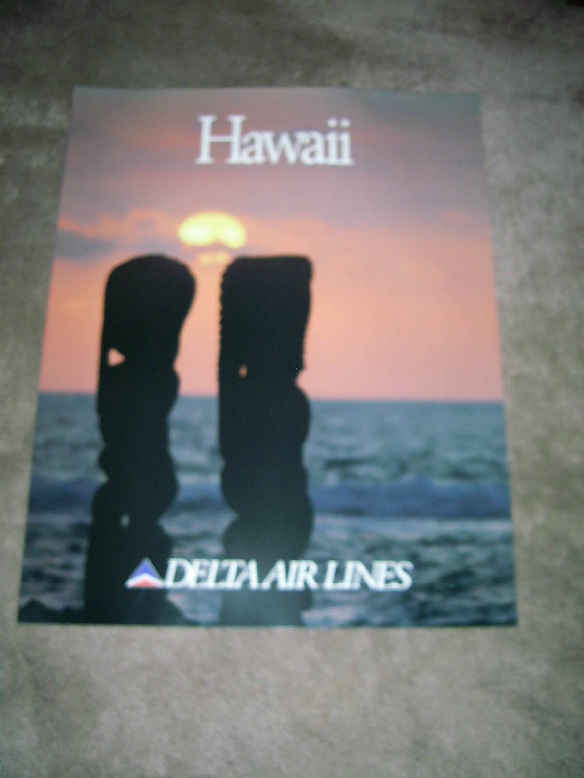  DELTA AIR LINES - HAWAII - LARGE POSTER 28 x 22     