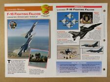 LOCKHEED F-16 Fighting Falcon Aircraft specs photos 1997 info sheet picture