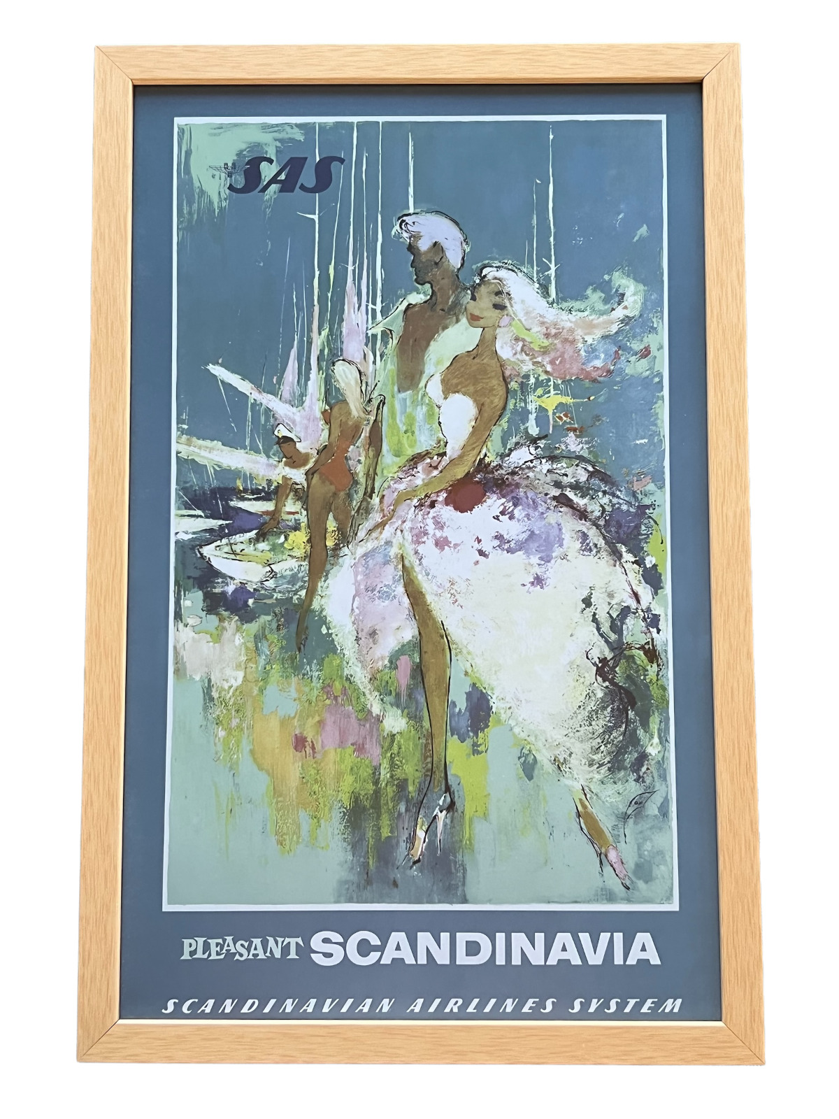 SAS Pleasant Scandinavia Framed Giclee Travel Poster Print