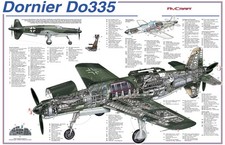 Dornier Do335 Cutaway poster 24in x 36 in picture
