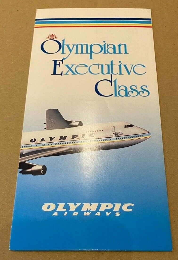 OLYMPIC AIRWAYS - OLYMPIAN EXECUTIVE (BUSINESS) CLASS BROCHURE - GREECE