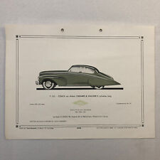 Chenard and Walcker Car Design Rendering L'Auto Carrosserie Print 1930s picture