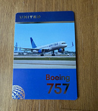 United Airlines Boeing 757-200 Aircraft Model Collectible Card picture