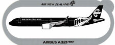 Official Airbus Industrie Air New Zealands A321neo in All Black Color Sticker picture