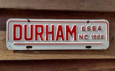 Durham, NC City License Plate 1968 picture