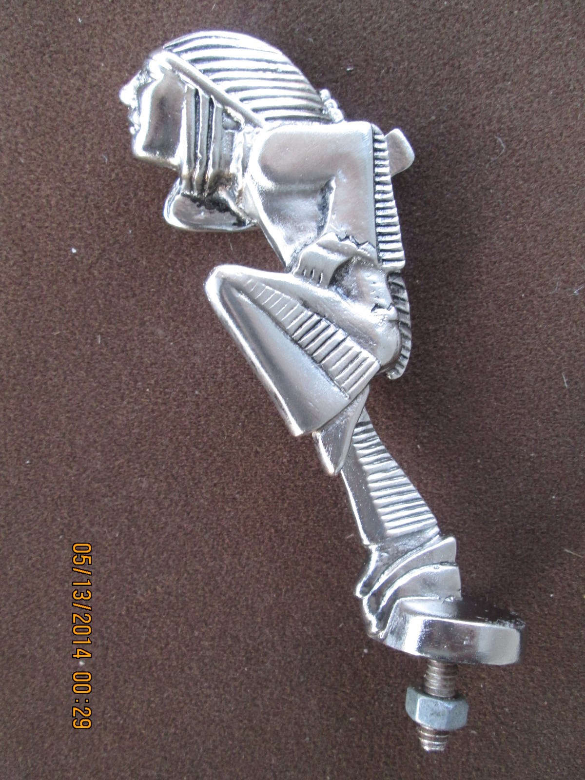 sioux chief tomahawk war dance ratrod hotrod car hood ornament 