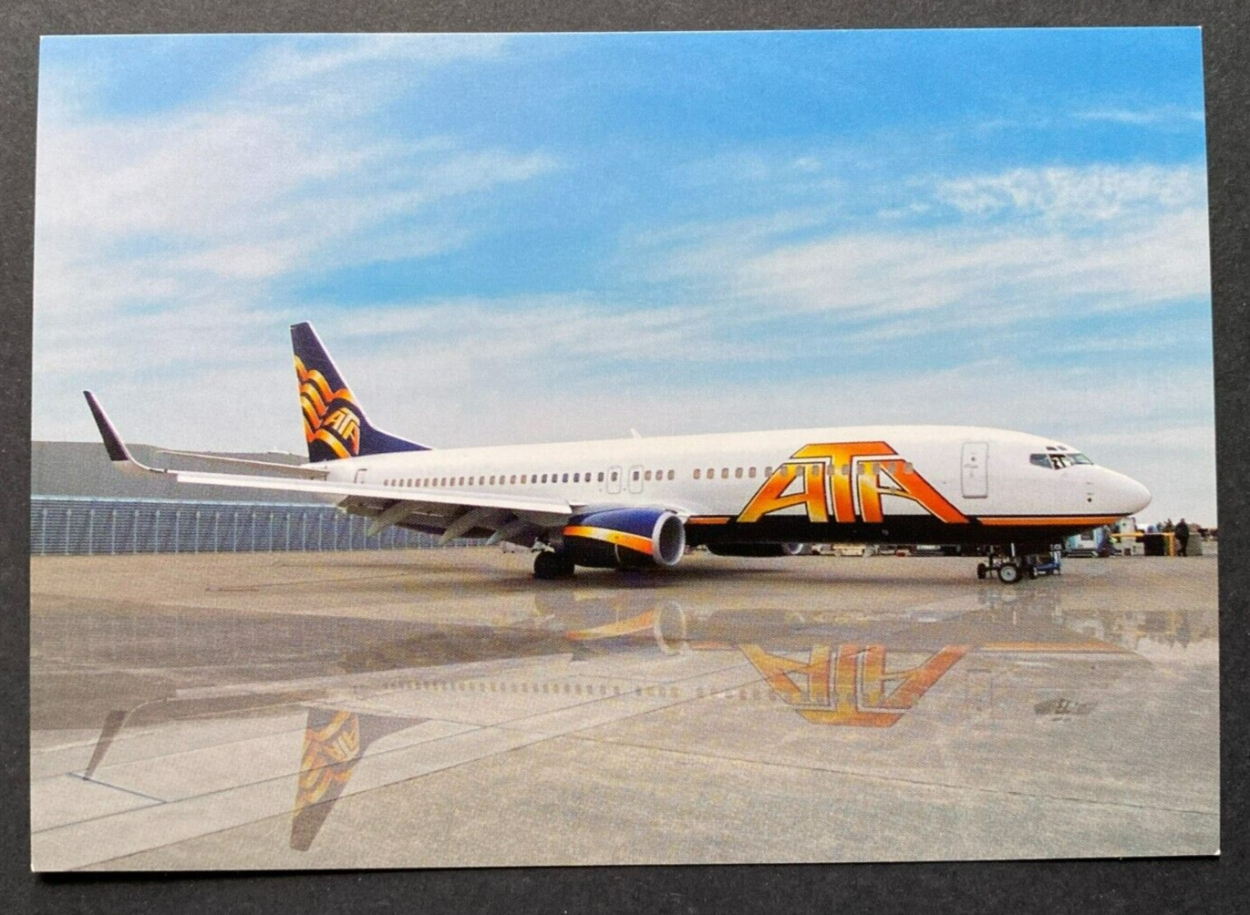 ATA American Trans Air Boeing 737-800 Aircraft Postcard - Airline Issued ATA American Trans Air Boeing 737-800 Aircraft Postcard - Airline Issued