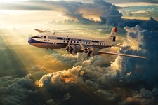 DC-6 dramatic sky canvas prints various sizes free delivery picture