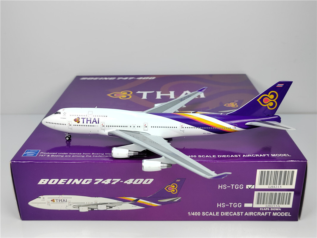 JC Wings 1:400 Thai Airways Boeing B747-400 HS-TGT Diecast Aircraft Jet Model JC Wings 1:400 Thai Airways Boeing B747-400 HS-TGT Diecast Aircraft Jet Model