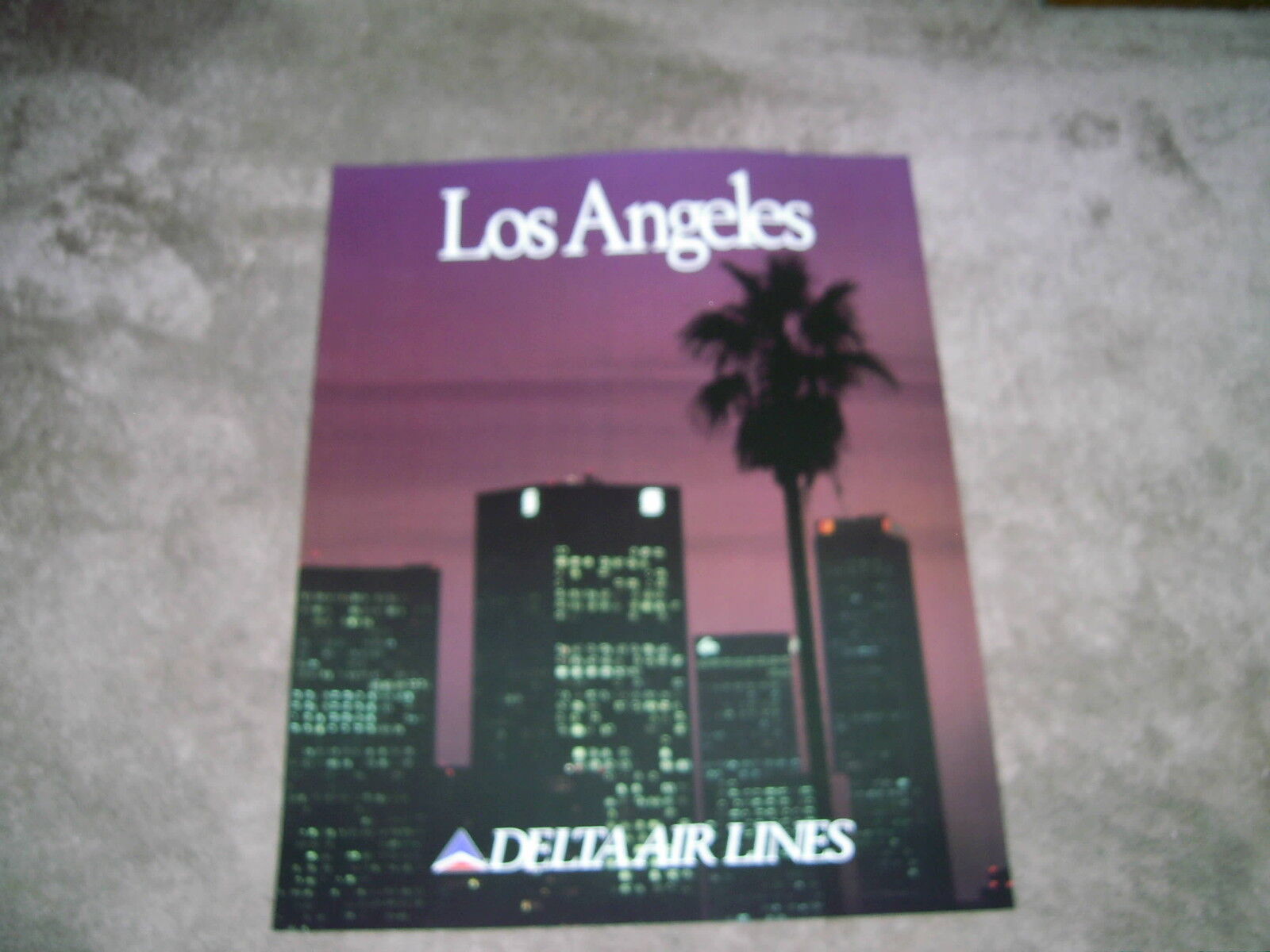 DELTA AIR LINES - LOS ANGELES - LARGE POSTER 28 x 22     