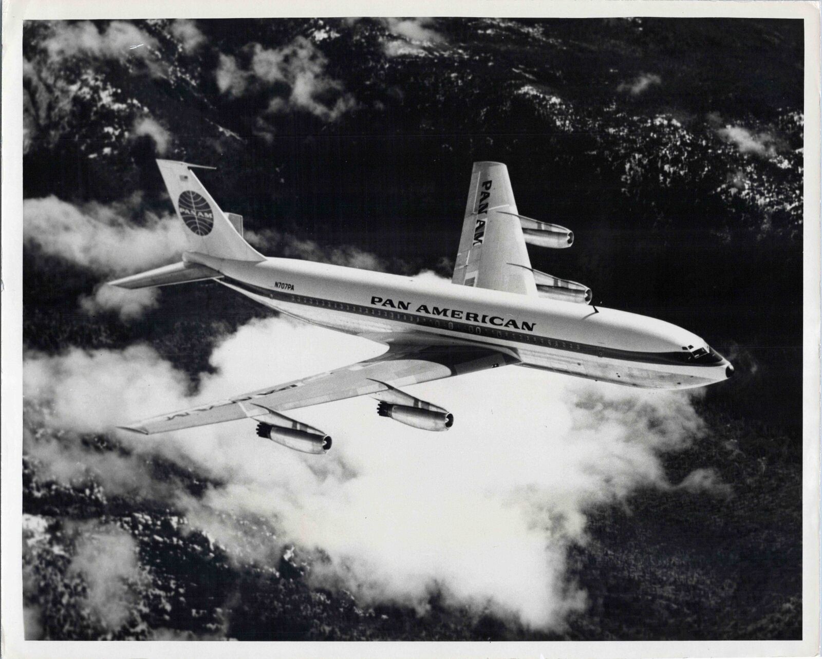PAN AM BOEING 707 N707PA VINTAGE ORIGINAL AIRLINE PHOTO AMERICAN WORLD AIRWAYS 2