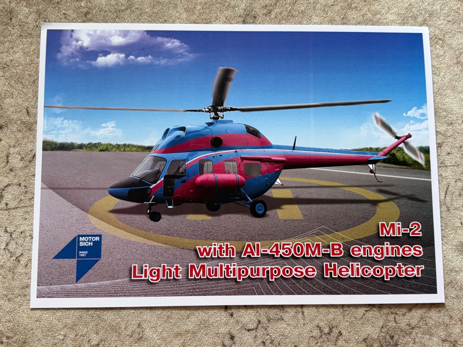 Motor Sich JSC Mil Mi-2 helicopter, promotional brochure, Ukraine Motor Sich JSC Mil Mi-2 helicopter, promotional brochure, Ukraine